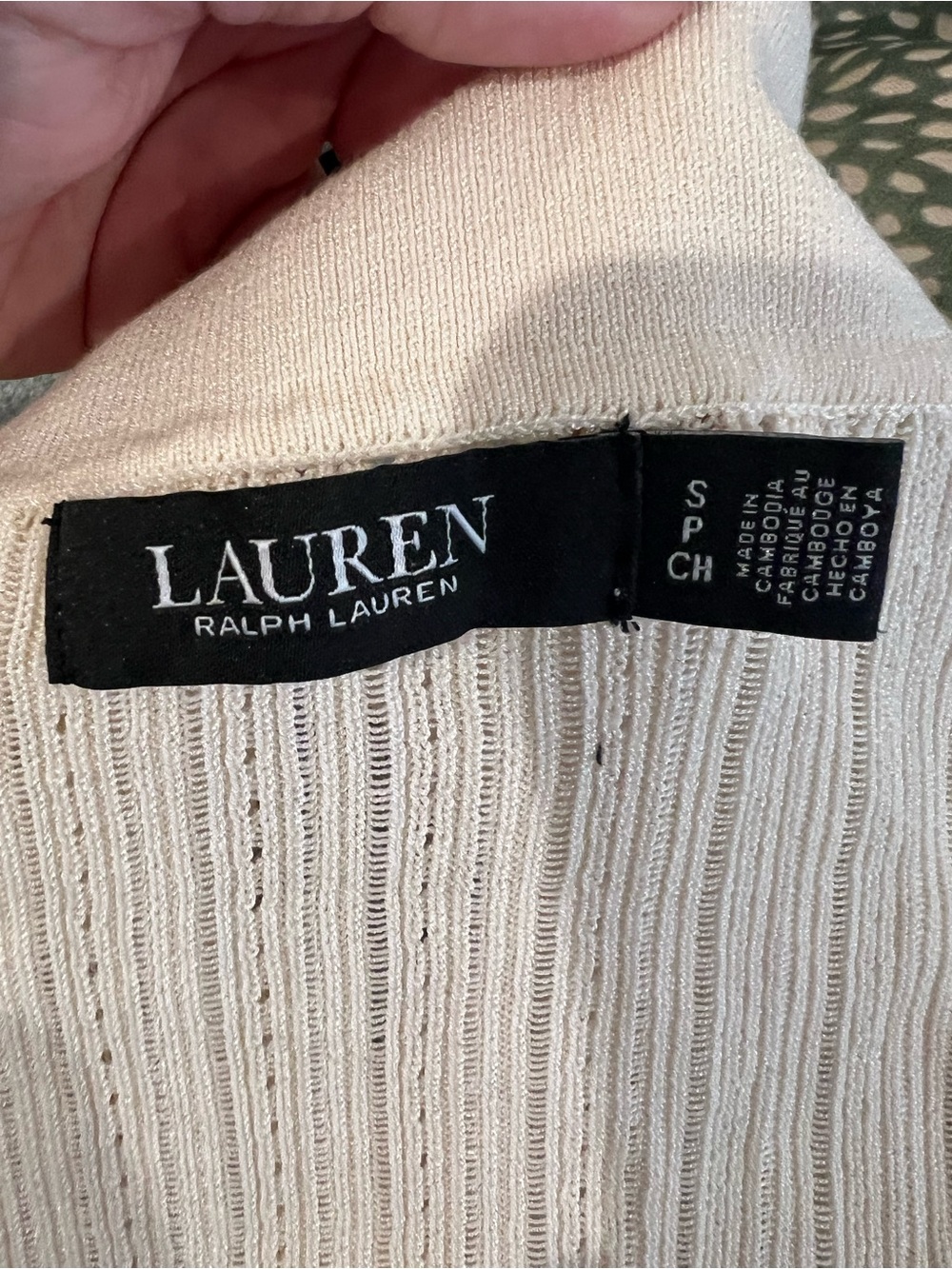 Ralph Lauren Cream Short-Sleeve Knit Polo Top - Picture 13 of 16